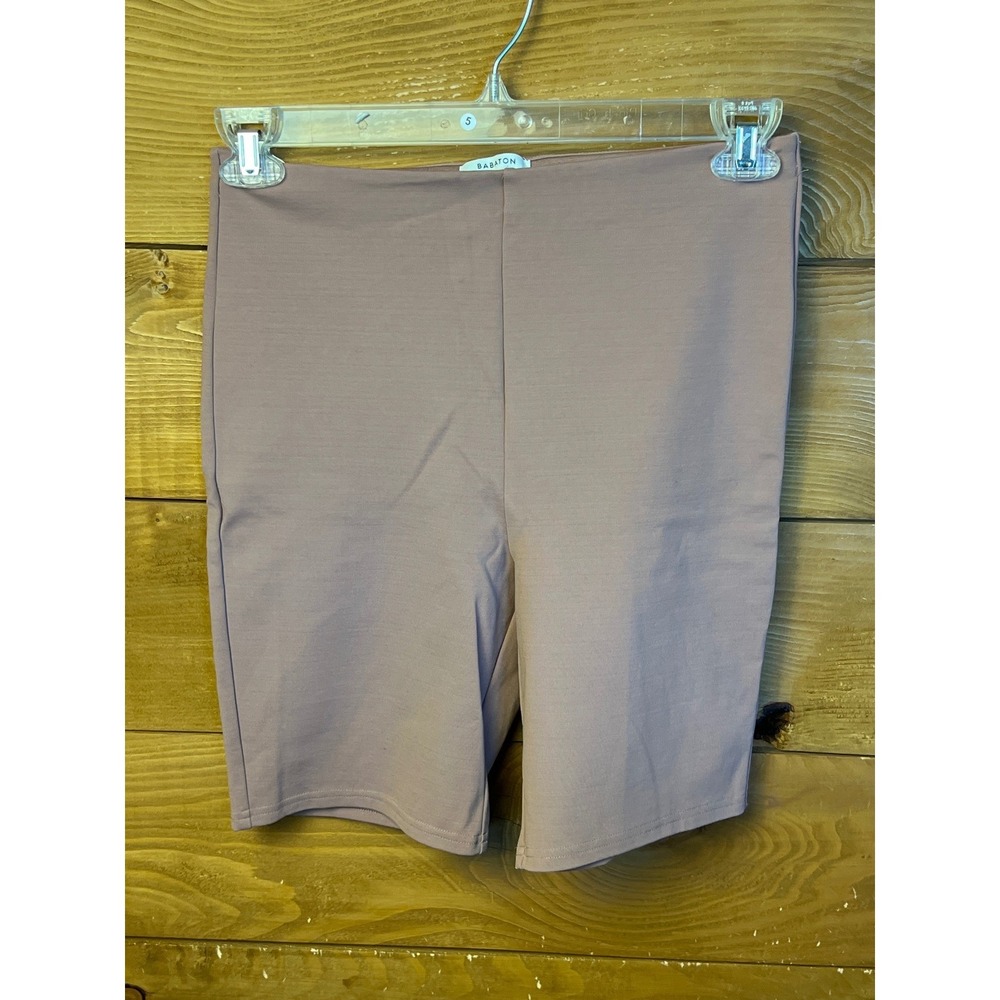Babaton Biker Short High Waist Casual Athleisure Activewear Mauve L Workout Yoga